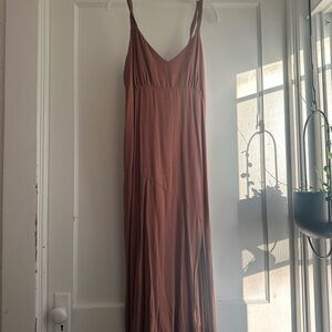 Elegant Dusty Rose Sozy Midi Dress